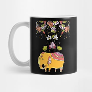 Elephant and flowers Mug